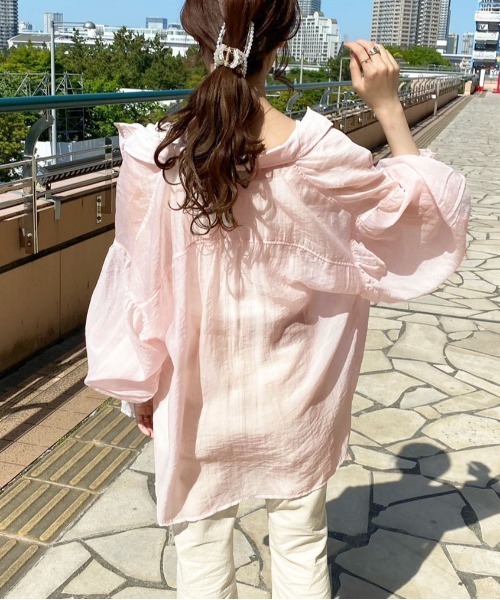 apres jour(アプレジュール)の「シアー袖ボリュームシャツ【ZOZOTOWN限定アイテム】(シャツ/ブラウス・レディース・ベビーピンク/ベージュ/オフホワイト・フリー/X-LARGE)」の19枚目の写真