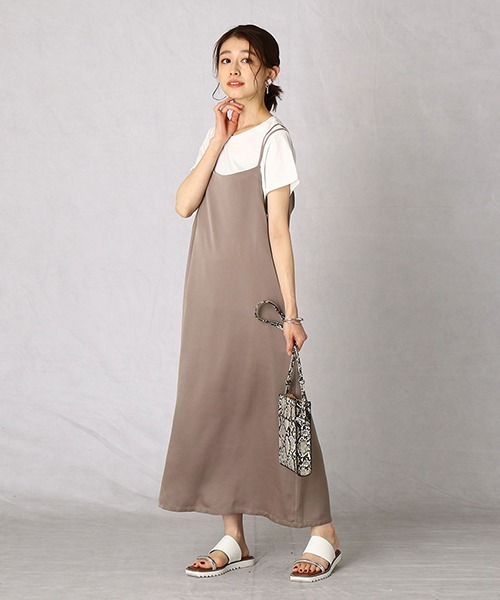 Comme　Ca　Mature（コムサマチュア）の「Tシャツ＋キャミワンピース（ワンピース・レディース・ブラック/ベージュ/ネイビー・MEDIUM/LARGE）」の2枚目の写真