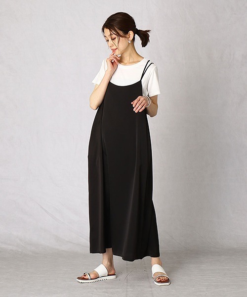 Comme　Ca　Mature（コムサマチュア）の「Tシャツ＋キャミワンピース（ワンピース・レディース・ブラック/ベージュ/ネイビー・MEDIUM/LARGE）」の5枚目の写真