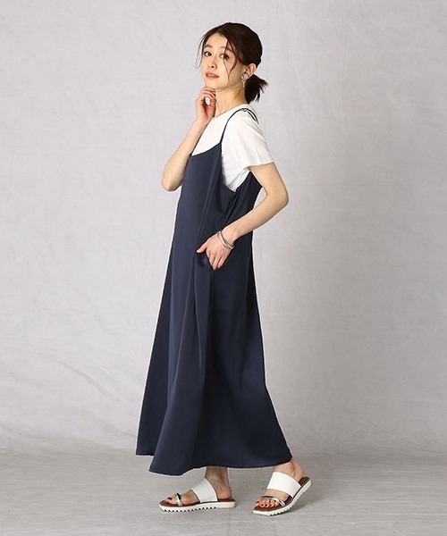 Comme　Ca　Mature（コムサマチュア）の「Tシャツ＋キャミワンピース（ワンピース・レディース・ブラック/ベージュ/ネイビー・MEDIUM/LARGE）」の8枚目の写真