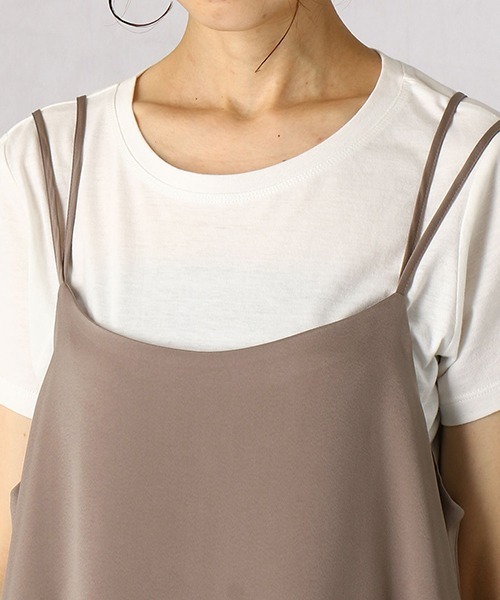 Comme　Ca　Mature（コムサマチュア）の「Tシャツ＋キャミワンピース（ワンピース・レディース・ブラック/ベージュ/ネイビー・MEDIUM/LARGE）」の7枚目の写真