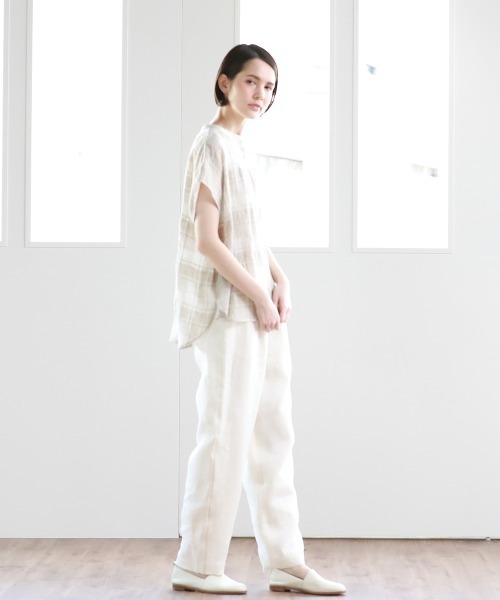 Pao de lo（パオデロ）の「チェック半袖ブラウス（シャツ/ブラウス・レディース・ベージュ系その他/ブラック系その他・9号/7号）」の12枚目の写真