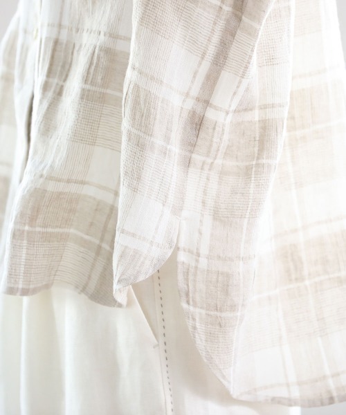 Pao de lo（パオデロ）の「チェック半袖ブラウス（シャツ/ブラウス・レディース・ベージュ系その他/ブラック系その他・9号/7号）」の17枚目の写真