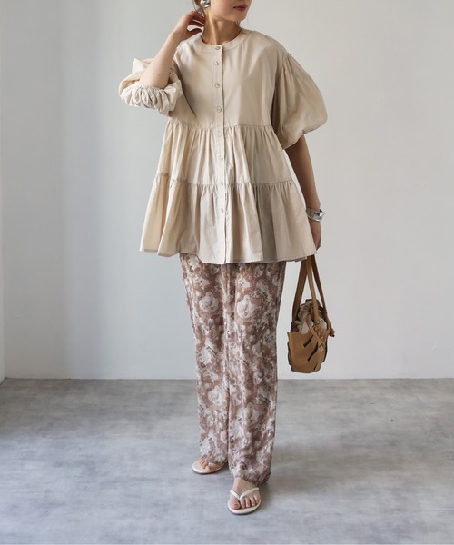 4youstory（フォーユーストーリー）の「ぼかし柄ストレートパンツ（その他パンツ・レディース・モカ/グレー/グリーン・FREE）」の12枚目の写真