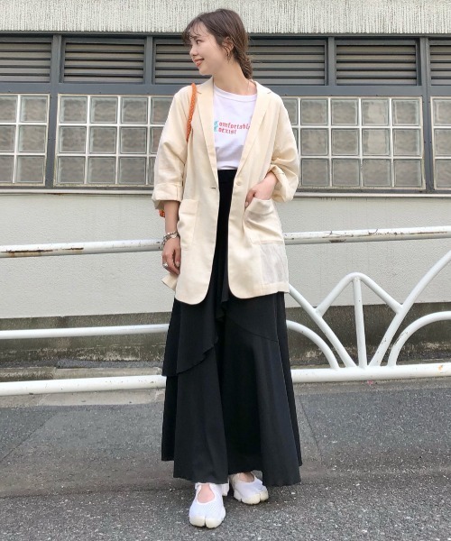 Kastane(カスタネ)の「無地BIGジャケット(テーラードジャケット・レディース・アイボリー/ミント・FREE)」の21枚目の写真