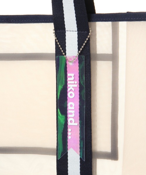niko and...（ニコアンド）の「オリジナルメッシュトートバッグL（トートバッグ・レディース・ベージュ/ブラック/ピンク・0）」の5枚目の写真