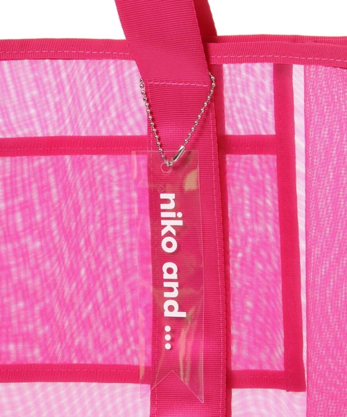 niko and...（ニコアンド）の「オリジナルメッシュトートバッグL（トートバッグ・レディース・ベージュ/ブラック/ピンク・0）」の12枚目の写真