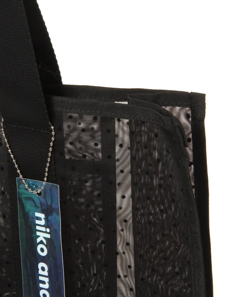 niko and...（ニコアンド）の「オリジナルメッシュトートバッグL（トートバッグ・レディース・ベージュ/ブラック/ピンク・0）」の15枚目の写真