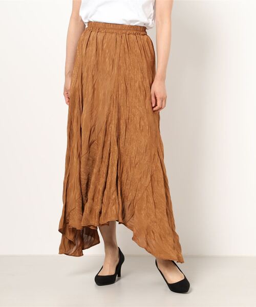 PRIORITY（プライオリティー）の「ロングスカート（スカート・レディース・ブラウン/イエロー/パープル・38）」の2枚目の写真