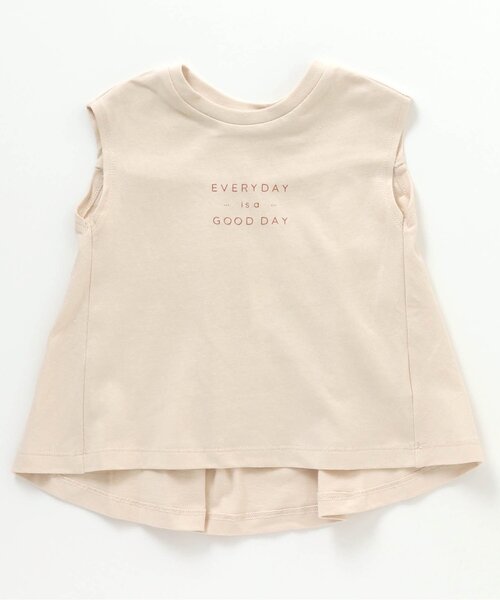 apres les cours（アプレレクール）の「/バックシャンノースリーブロゴトップス（Tシャツ/カットソー・キッズ・イエロー/アイボリー/ピンク・130/140/80/100/110/90/120）」の2枚目の写真
