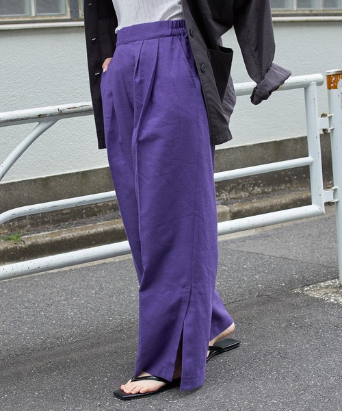 CIAOPANIC TYPY(チャオパニックティピー)の「しわ防止テックリネンパンツ(その他パンツ・レディース・アイボリー/レッド/パープル/グリーン・MEDIUM/SMALL/LARGE)」の11枚目の写真