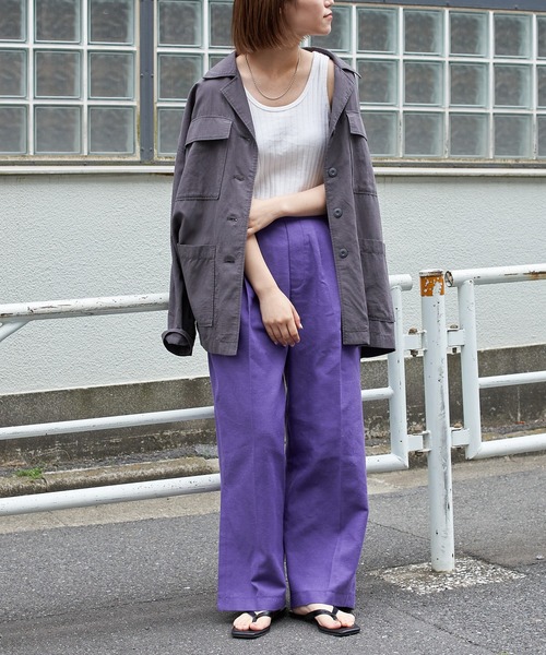 CIAOPANIC TYPY(チャオパニックティピー)の「しわ防止テックリネンパンツ(その他パンツ・レディース・アイボリー/レッド/パープル/グリーン・MEDIUM/SMALL/LARGE)」の13枚目の写真