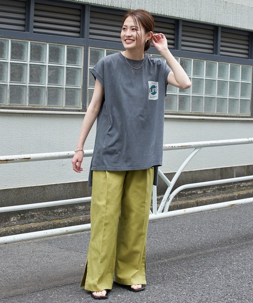 CIAOPANIC TYPY(チャオパニックティピー)の「しわ防止テックリネンパンツ(その他パンツ・レディース・アイボリー/レッド/パープル/グリーン・MEDIUM/SMALL/LARGE)」の8枚目の写真