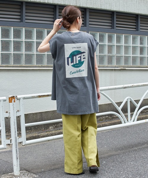 CIAOPANIC TYPY(チャオパニックティピー)の「しわ防止テックリネンパンツ(その他パンツ・レディース・アイボリー/レッド/パープル/グリーン・MEDIUM/SMALL/LARGE)」の9枚目の写真