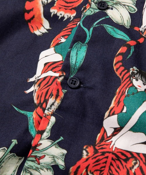 被宝園（ヒホウエン）の「精彩のアロハシャツ（シャツ/ブラウス・メンズ・ネイビー/アイボリー・FREE）」の9枚目の写真