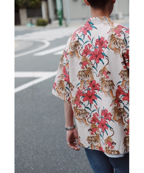 被宝園（ヒホウエン）の「精彩のアロハシャツ（シャツ/ブラウス・メンズ・ネイビー/アイボリー・FREE）」の11枚目の写真