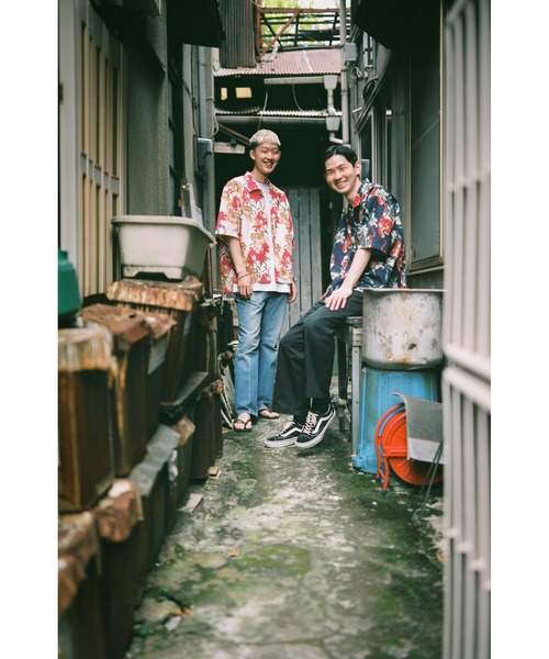 被宝園（ヒホウエン）の「精彩のアロハシャツ（シャツ/ブラウス・メンズ・ネイビー/アイボリー・FREE）」の18枚目の写真