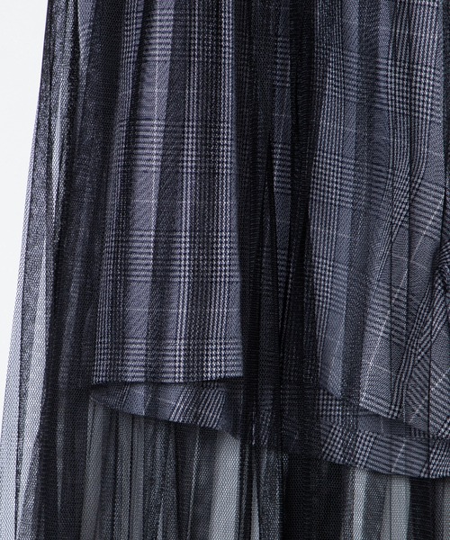 WEGO（ウィゴー）の「WEGO/ベルト付チュールレイヤードスカート（スカート・レディース・グレー系その他2/ブラック・FREE）」の5枚目の写真