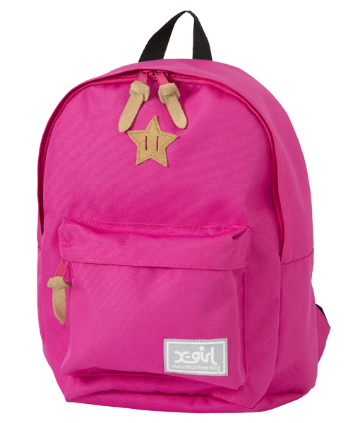 X-girl Stages（エックスガールステージス）の「【VERY(ベリー)5月号掲載商品】BASIC BACK PACK（バックパック/リュック・キッズ・ブラック/ピンク/グリーン・MEDIUM）」の3枚目の写真