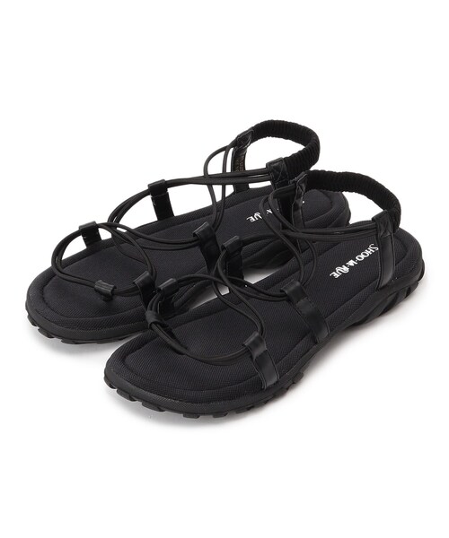 SHOO・LA・RUE(シューラルー)の「◆ふかふかゴムコードサンダル(サンダル・レディース・シルバー/ゴールド/ブラック・25/35/45)」の2枚目の写真