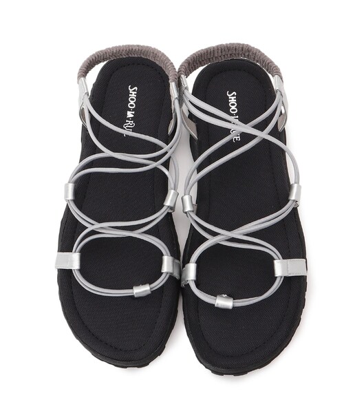 SHOO・LA・RUE(シューラルー)の「◆ふかふかゴムコードサンダル(サンダル・レディース・シルバー/ゴールド/ブラック・25/35/45)」の7枚目の写真