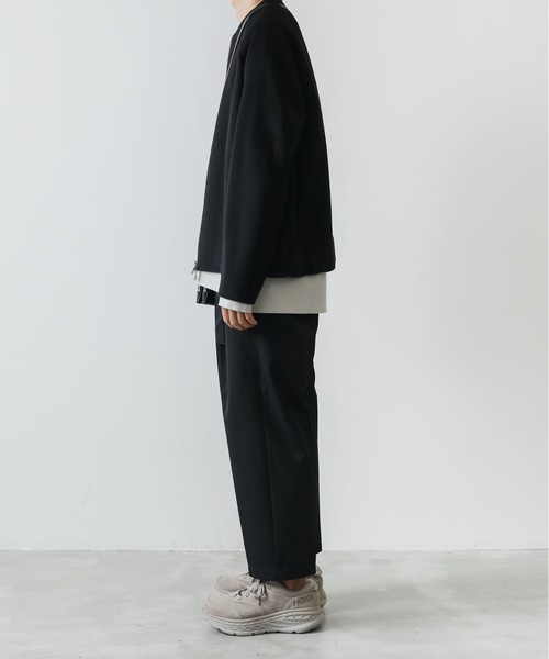 ATTACHMENT（アタッチメント）の「W/Ca DOUBLE FAVE BEAVER CLOTH COLLARLESS ZIPUP JACKET（ブルゾン・メンズ・ブラック/ダークベージュ・3/2/1）」の22枚目の写真