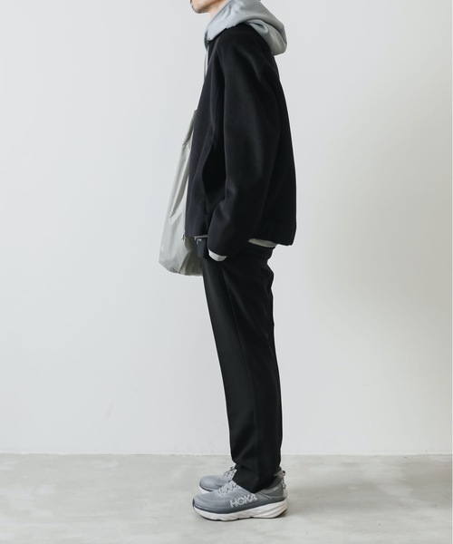 ATTACHMENT（アタッチメント）の「W/Ca DOUBLE FAVE BEAVER CLOTH COLLARLESS ZIPUP JACKET（ブルゾン・メンズ・ブラック/ダークベージュ・3/2/1）」の19枚目の写真