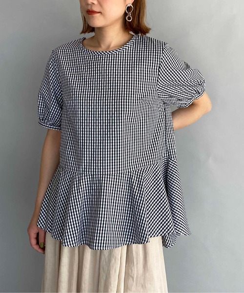 PICCIN（ピッチン）の「パフスリーブ裾フレアブラウス（シャツ/ブラウス・レディース・ブラック/ブラック系その他・M）」の14枚目の写真