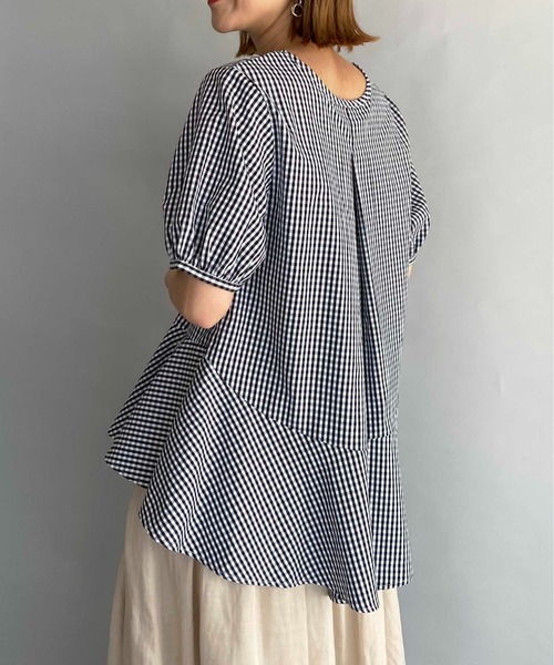 PICCIN（ピッチン）の「パフスリーブ裾フレアブラウス（シャツ/ブラウス・レディース・ブラック/ブラック系その他・M）」の15枚目の写真