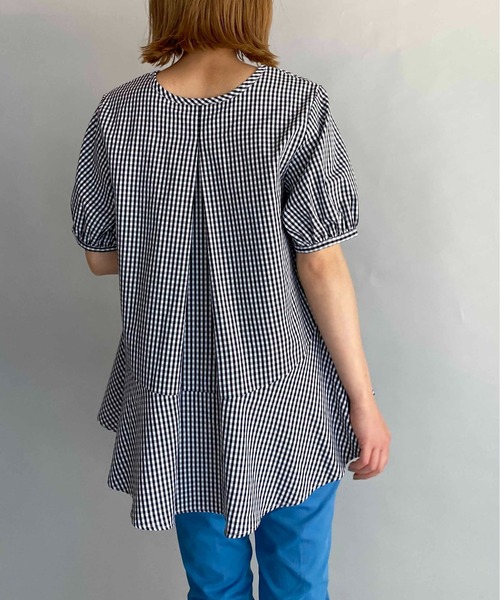 PICCIN（ピッチン）の「パフスリーブ裾フレアブラウス（シャツ/ブラウス・レディース・ブラック/ブラック系その他・M）」の5枚目の写真