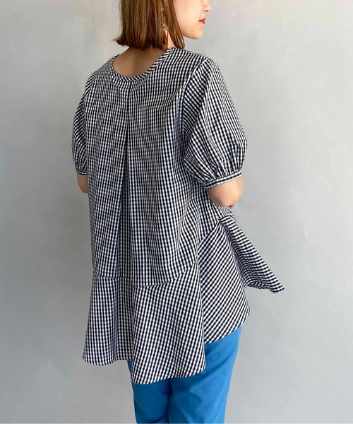 PICCIN（ピッチン）の「パフスリーブ裾フレアブラウス（シャツ/ブラウス・レディース・ブラック/ブラック系その他・M）」の6枚目の写真