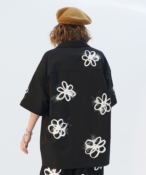 MODITEC 手描きフラワーセットアップ  3 MODITEC/モディテック Splay Flower Shirt シャツ（シャツ