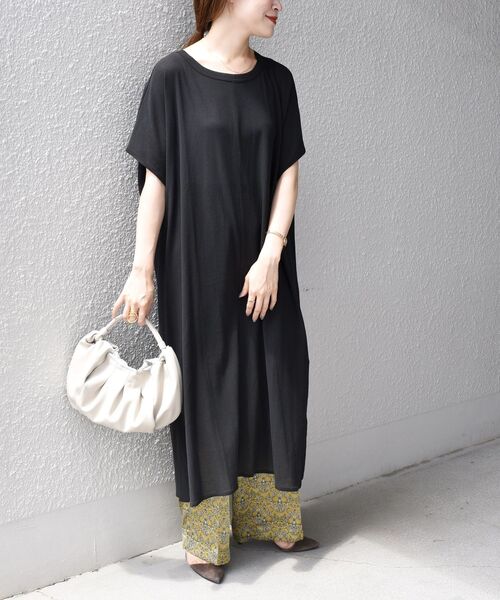 SHIPS（シップス）の「コットンラッセルワンピース◆（ワンピース・レディース・ブラック/カーキ/グリーン・ONE SIZE）」の2枚目の写真