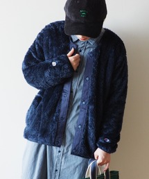 BEAMS BOY | Champion × BEAMS BOY / 別注 ボア スナップジャケット(ノーカラージャケット)