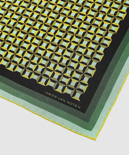 DRIES VAN NOTEN（ドリスヴァンノッテン）の「FRAGMENT 212 Q.3110 M.W.SCARF（ストール/ショール・メンズ・カーキ/イエロー/ブルー・ONESIZE）」の4枚目の写真