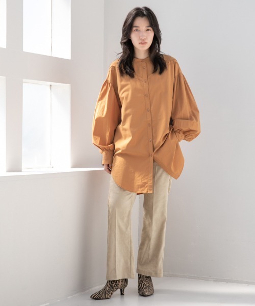 LOWRYS FARM（ローリーズファーム）の「スエードストレッチフレアパンツ　218793（その他パンツ・レディース・アイボリー/ブラウン/グリーン・MEDIUM/LARGE）」の4枚目の写真