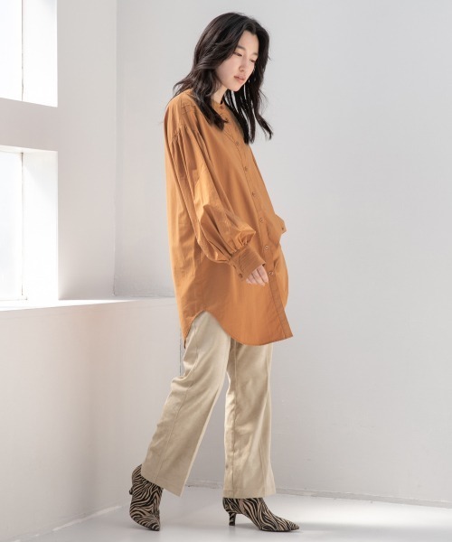 LOWRYS FARM（ローリーズファーム）の「スエードストレッチフレアパンツ　218793（その他パンツ・レディース・アイボリー/ブラウン/グリーン・MEDIUM/LARGE）」の6枚目の写真