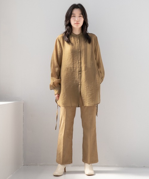 LOWRYS FARM（ローリーズファーム）の「スエードストレッチフレアパンツ　218793（その他パンツ・レディース・アイボリー/ブラウン/グリーン・MEDIUM/LARGE）」の8枚目の写真