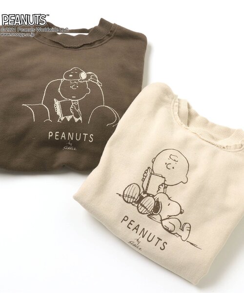 PEANUTS（ピーナッツ）の「PEANUTS 3柄トレーナー（スウェット・キッズ・ライトグレー/ブラウン/ベージュ・100/110/120/80/90/130）」の4枚目の写真