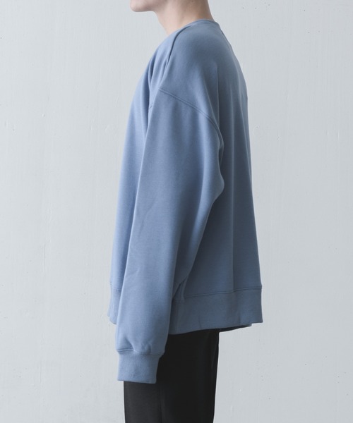 melt.（メルト）の「melt. - ロゴ刺繍トロミオーバースウェット（スウェット・メンズ・チャコールグレー/ブルー/グレイッシュベージュ・SMALL/MEDIUM/LARGE）」の6枚目の写真