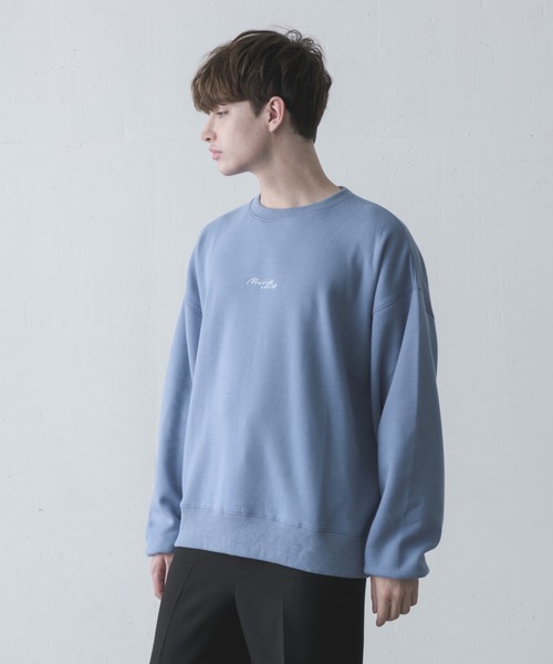melt.（メルト）の「melt. - ロゴ刺繍トロミオーバースウェット（スウェット・メンズ・チャコールグレー/ブルー/グレイッシュベージュ・SMALL/MEDIUM/LARGE）」の11枚目の写真