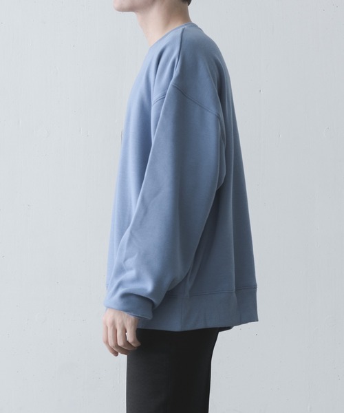melt.（メルト）の「melt. - ロゴ刺繍トロミオーバースウェット（スウェット・メンズ・チャコールグレー/ブルー/グレイッシュベージュ・SMALL/MEDIUM/LARGE）」の12枚目の写真