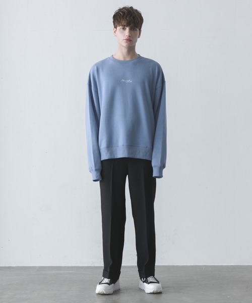 melt.（メルト）の「melt. - ロゴ刺繍トロミオーバースウェット（スウェット・メンズ・チャコールグレー/ブルー/グレイッシュベージュ・SMALL/MEDIUM/LARGE）」の14枚目の写真