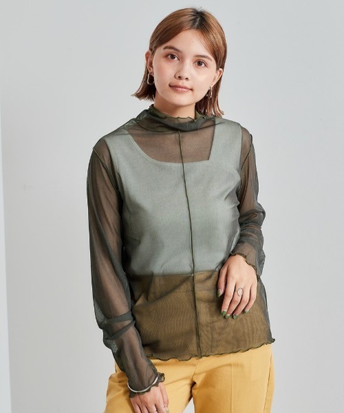 cepo(セポ)の「シアータートル(Tシャツ/カットソー・レディース・カーキ/ブラウン/パープル・M)」の3枚目の写真