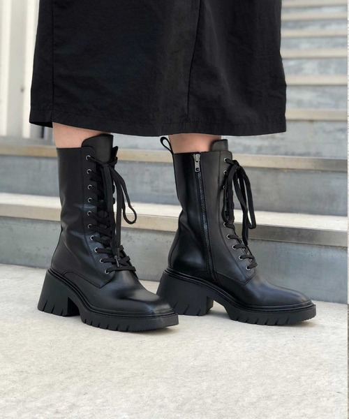 ASH（アッシュ）の「【ODESSA】レースアップハーフブーツ（ブーツ・レディース・ブラック・36/35/40/38/39/37）」の5枚目の写真