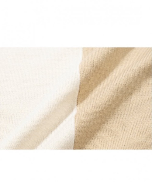 【ROMANTIC CROWN】CONTRAST KNIT POLO