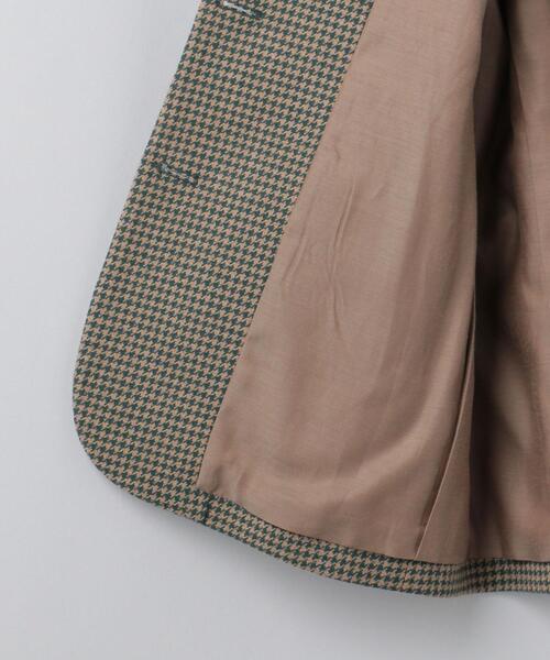 【美品】6ロク ベージュ テーラードジャケット ツイルジャケット 6（ロク）の「＜6(ROKU)＞HOUND TOOTH JACKET/ジャケット
