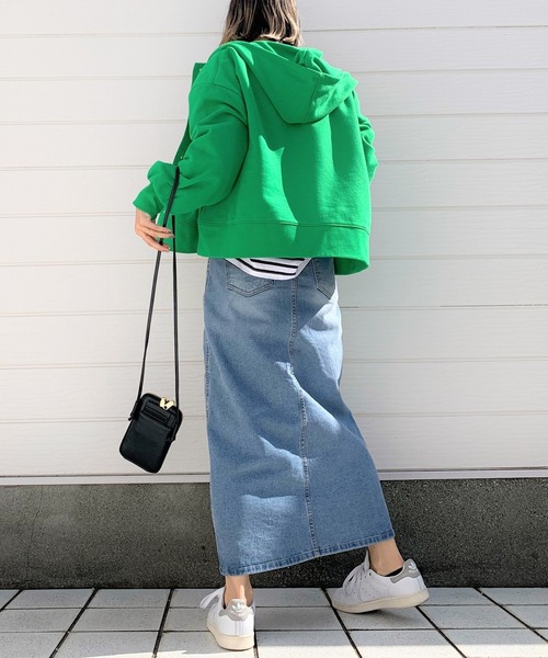 Q(キュー)の「ロングデニムスカート(デニムスカート・レディース・インディゴブルー・SMALL/MEDIUM/LARGE)」の14枚目の写真