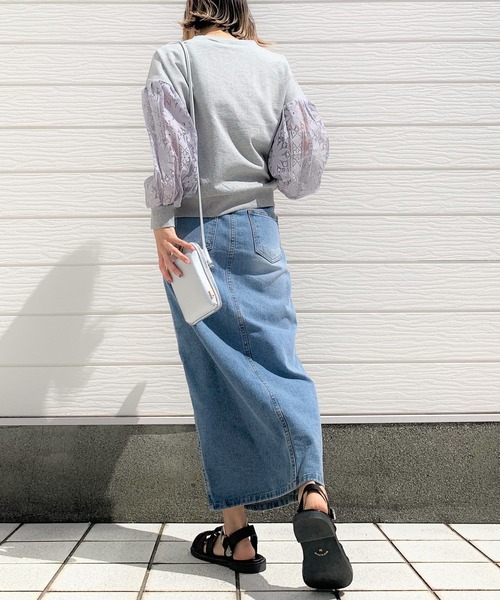 Q(キュー)の「ロングデニムスカート(デニムスカート・レディース・インディゴブルー・SMALL/MEDIUM/LARGE)」の20枚目の写真