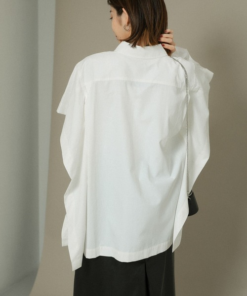 KBF（ケイビーエフ）の「BIGレイヤードライクシャツ（シャツ/ブラウス・レディース・オフホワイト/ブルー系その他/ベージュ系その他・ONE）」の6枚目の写真